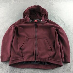 Nike Hoodie Mens Medium Maroon Full Zip Sweatshirt Athletic Logo 811710-681